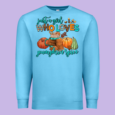 Just A Girl Who Loves Pumpkin Spice Premium Sweatshirt Designed By Adodesignshop