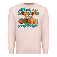Pale Pink just a girl who loves pumpkin spice Premium Sweatshirt - AdoDesignShop