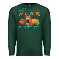 Sports Green just a girl who loves pumpkin spice Premium Sweatshirt - AdoDesignShop