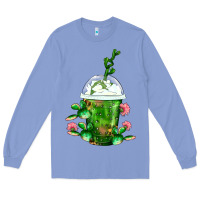 Colony Blue Western Cactus Cold Frappe Long Sleeve Tee - FaDigitalArtStudio