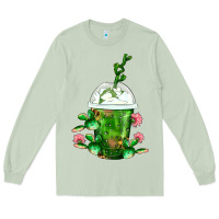 Matcha Western Cactus Cold Frappe Long Sleeve Tee - FaDigitalArtStudio