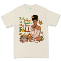 Bone Just a girl who loves Fall afro woman Premium Tee - NancyCooperArtShop