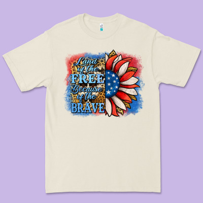 Patriotic Sunflower Land Of The Free Premium Tee Designed By Jasminsmagicworld