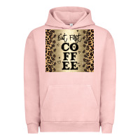Pigment Salmon but first coffee Urban Hoodie - JahusDesignShop