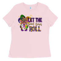 Bubblegum Pink Let the good times roll with gnome Ladies Tee - HowdyJamesFarm