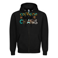 Black western caffeine before chaos Zipper Hoodie - BarkalooDesign