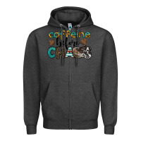 Charcoal Heather western caffeine before chaos Zipper Hoodie - BarkalooDesign