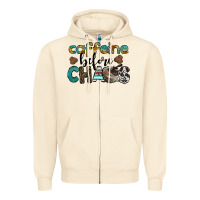 Sandshell western caffeine before chaos Zipper Hoodie - BarkalooDesign