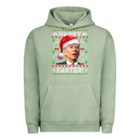 Pigment Oil Green Santa Joe Biden Happy Easter Ugly Christmas Urban Hoodie - maiPhamDesign
