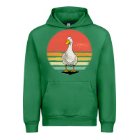 Emerald Retro Vintage Duck Urban Hoodie - maiPhamDesign