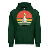Forest Green Retro Vintage Duck Urban Hoodie - maiPhamDesign