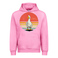 Fuchsia Pink Retro Vintage Duck Urban Hoodie - maiPhamDesign