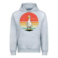 Heather Grey Retro Vintage Duck Urban Hoodie - maiPhamDesign
