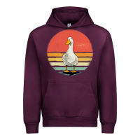 Mauve Wine Retro Vintage Duck Urban Hoodie - maiPhamDesign
