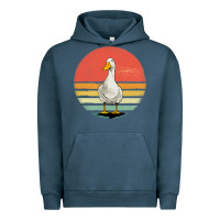 Pigment Midnight Navy Retro Vintage Duck Urban Hoodie - maiPhamDesign