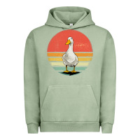Pigment Oil Green Retro Vintage Duck Urban Hoodie - maiPhamDesign