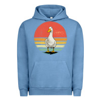 Pigment Pebble Blue Retro Vintage Duck Urban Hoodie - maiPhamDesign
