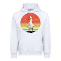 White Retro Vintage Duck Urban Hoodie - maiPhamDesign