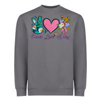Storm peace love springwith flowers and butterfly Heavyweight Sweatshirt - Artiststas