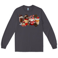 Smoke Chocolate Love Coffee Cups Long Sleeve Tee - FaDigitalArtStudio
