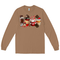 Toasted Coconut Chocolate Love Coffee Cups Long Sleeve Tee - FaDigitalArtStudio