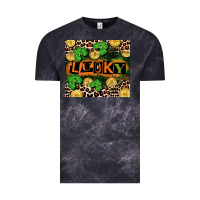 Cloud Black St. Patricks Day lucky Vintage Tee - CowGirlArtShop