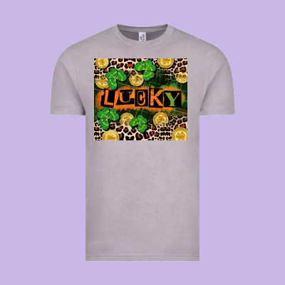 St. Patricks Day Lucky Vintage Tee Designed By Cowgirlartshop
