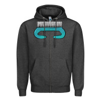Charcoal Heather nail brush Zipper Hoodie - BarkalooDesign