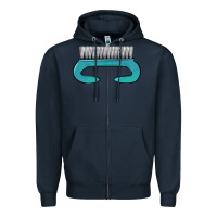 Navy nail brush Zipper Hoodie - BarkalooDesign