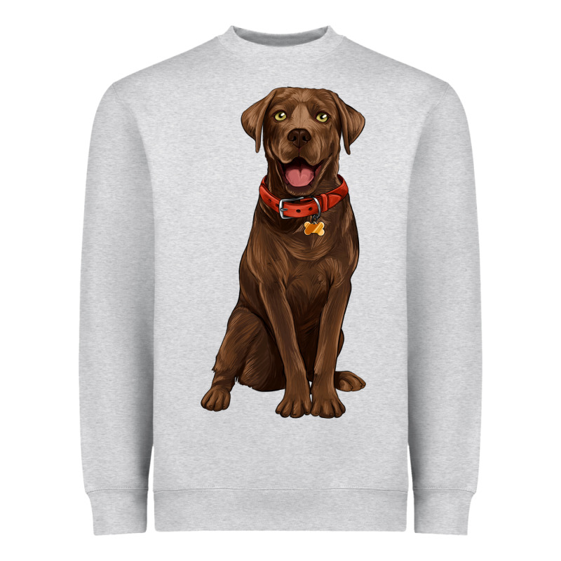 Chocolate Lab Labrador Retriever Heavyweight Sweatshirt by Artiststas | Teevron