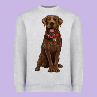 Chocolate Lab Labrador Retriever Heavyweight Sweatshirt Designed By Artiststas