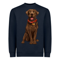 Navy chocolate lab labrador retriever Heavyweight Sweatshirt - Artiststas