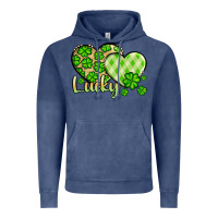 Vintage Denim St. Patrick's Lucky hearts Vintage Hoodie - OliviaCreatesArt