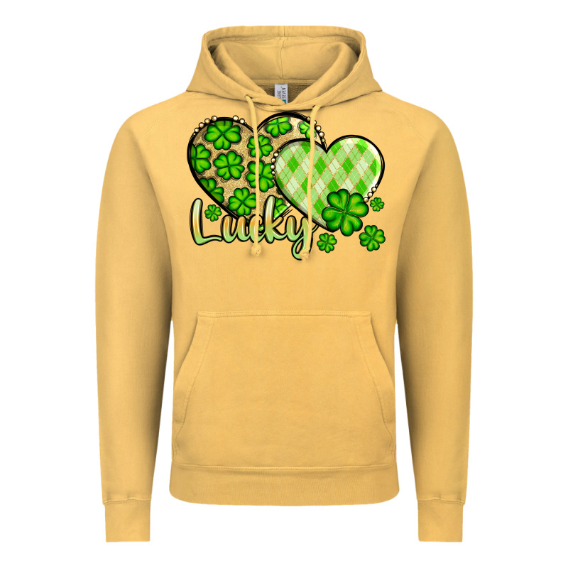 St. Patrick's Lucky Hearts Vintage Hoodie by OliviaCreatesArt | Teevron