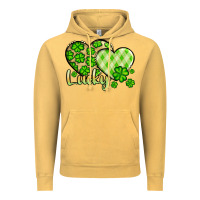 Vintage Mustard St. Patrick's Lucky hearts Vintage Hoodie - OliviaCreatesArt