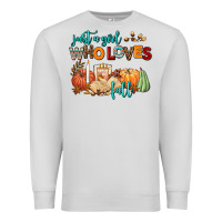 Dove Grey just a girl who loves fall Premium Sweatshirt - AdoDesignShop