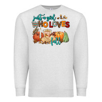 Oatmeal Heather just a girl who loves fall Premium Sweatshirt - AdoDesignShop
