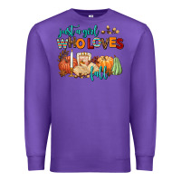 Purple just a girl who loves fall Premium Sweatshirt - AdoDesignShop