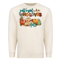 Sandshell just a girl who loves fall Premium Sweatshirt - AdoDesignShop