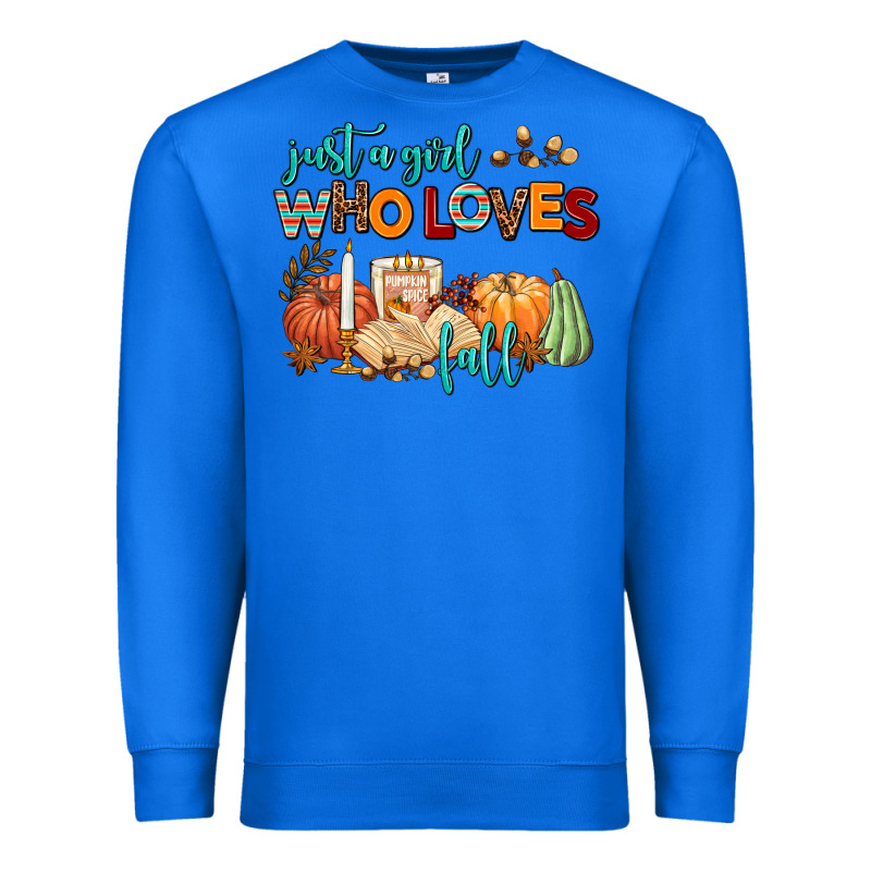 Just A Girl Who Loves Fall Premium Sweatshirt by AdoDesignShop | Teevron