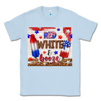 Dusty Blue red white and booze Classic Tee - TumblerDesignByShophia
