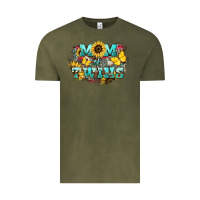 Vintage Olive Mom of twins sunflower mothers day Vintage Tee - HowdyJamesFarm
