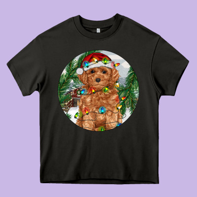 Toy Poodle And Farm Heavy Core Tee Designed By Ranaportraitstore