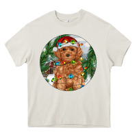 Cream Toy Poodle And Farm Heavy Core Tee - RanaPortraitStore