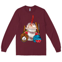 Burgundy Baseball Frappe Coffee Long Sleeve Tee - FaDigitalArtStudio