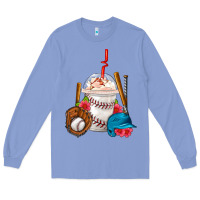 Colony Blue Baseball Frappe Coffee Long Sleeve Tee - FaDigitalArtStudio
