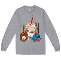 Heather Grey Baseball Frappe Coffee Long Sleeve Tee - FaDigitalArtStudio