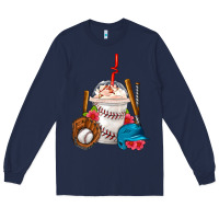 Navy Baseball Frappe Coffee Long Sleeve Tee - FaDigitalArtStudio