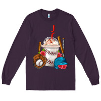 Plum Baseball Frappe Coffee Long Sleeve Tee - FaDigitalArtStudio