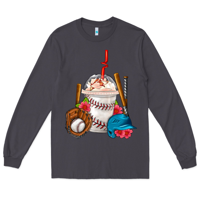 Baseball Frappe Coffee Long Sleeve Tee by FaDigitalArtStudio | Teevron